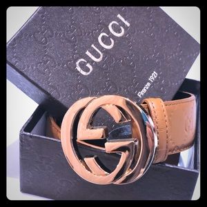 Gucci Tan Leather Belt